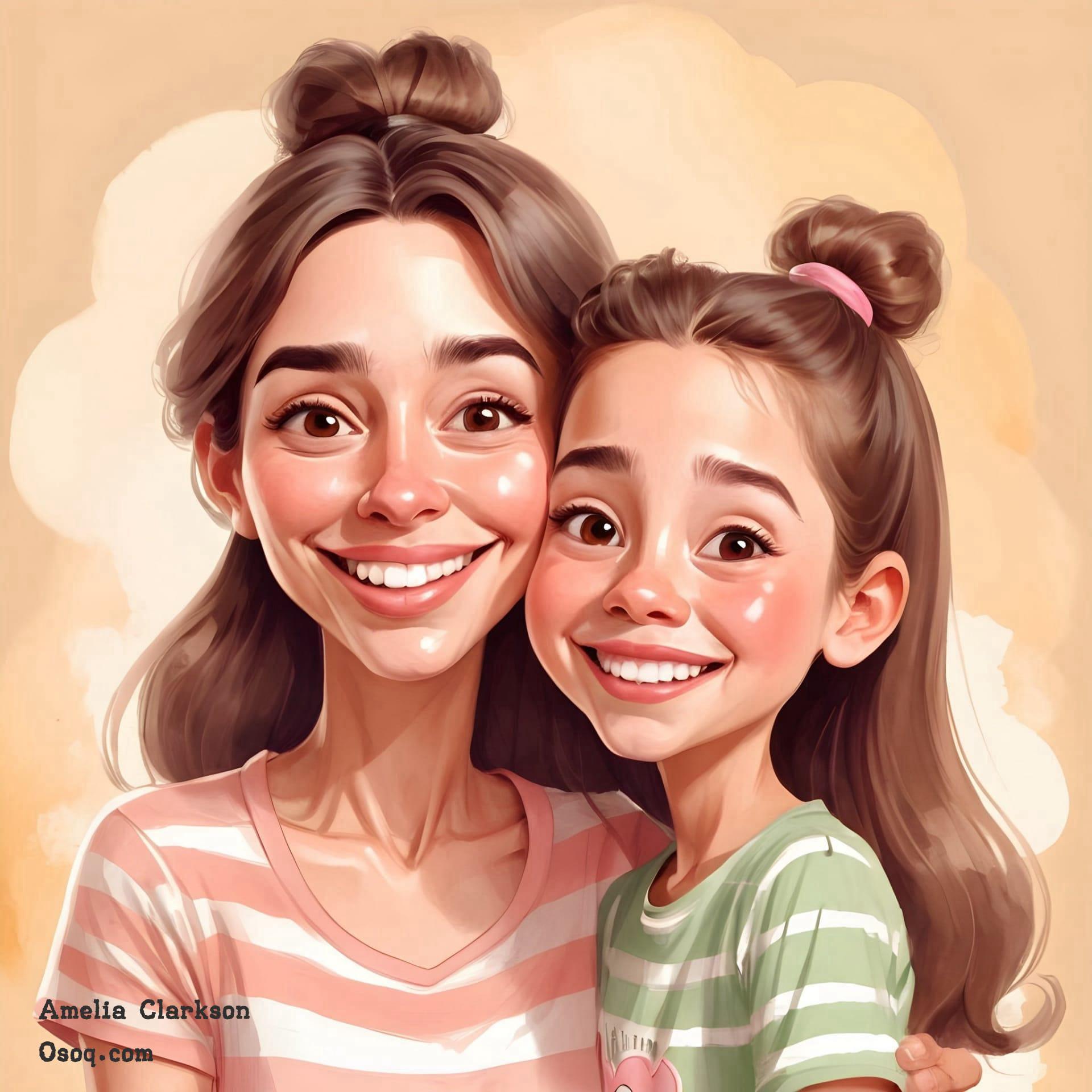 Mother and daughter cartoon 20