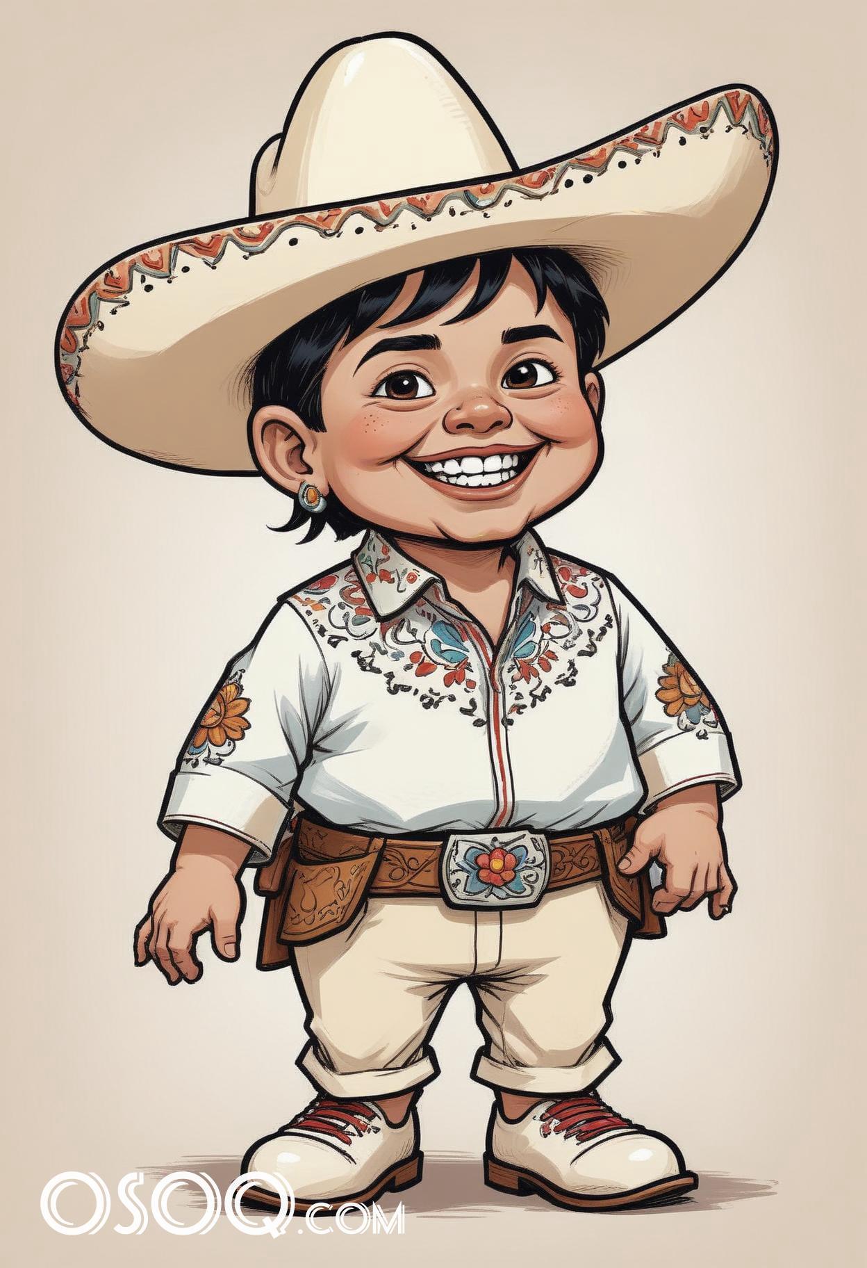 Mexico hat cartoon caricature drawing 13