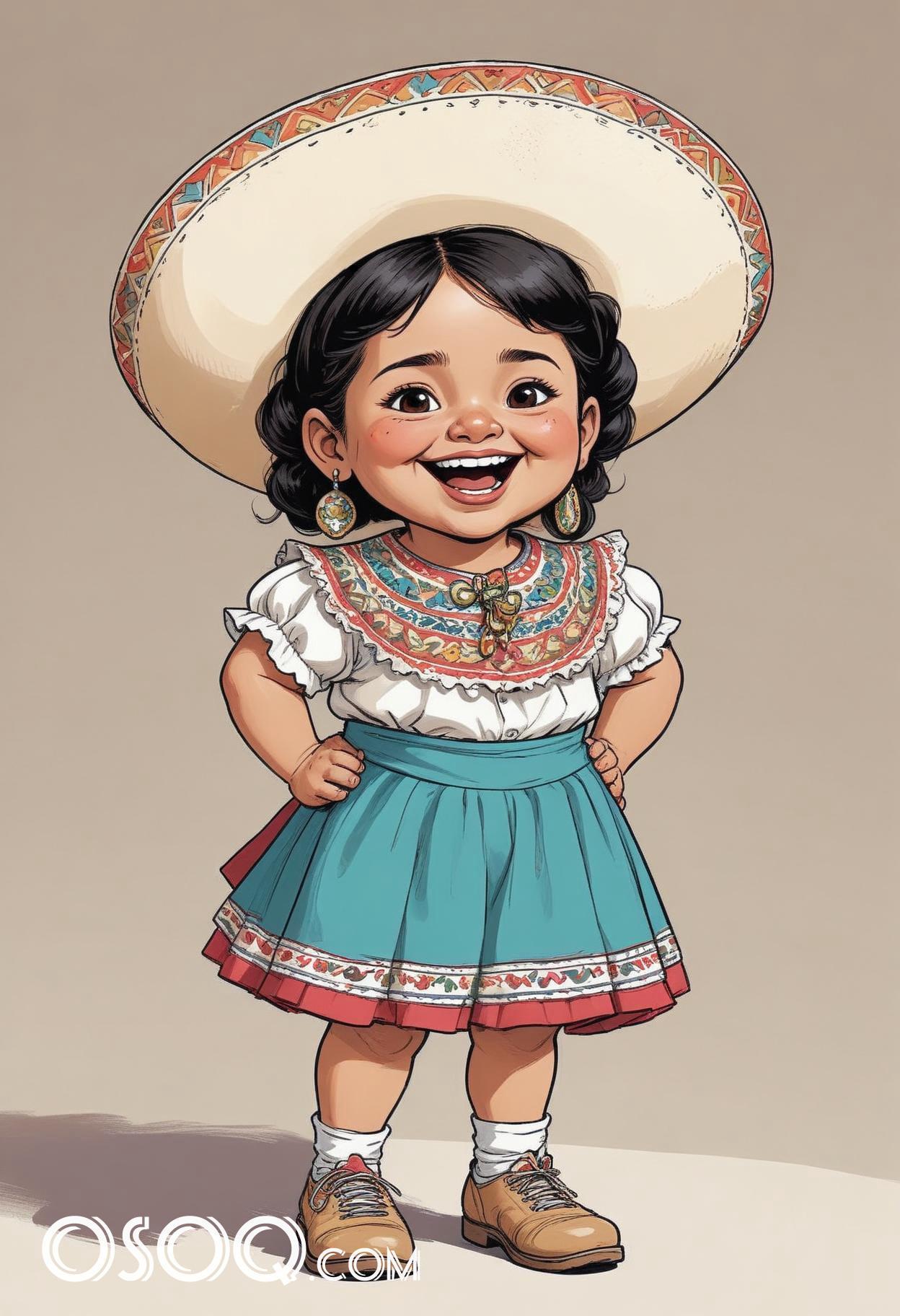 Mexico hat cartoon caricature drawing 15