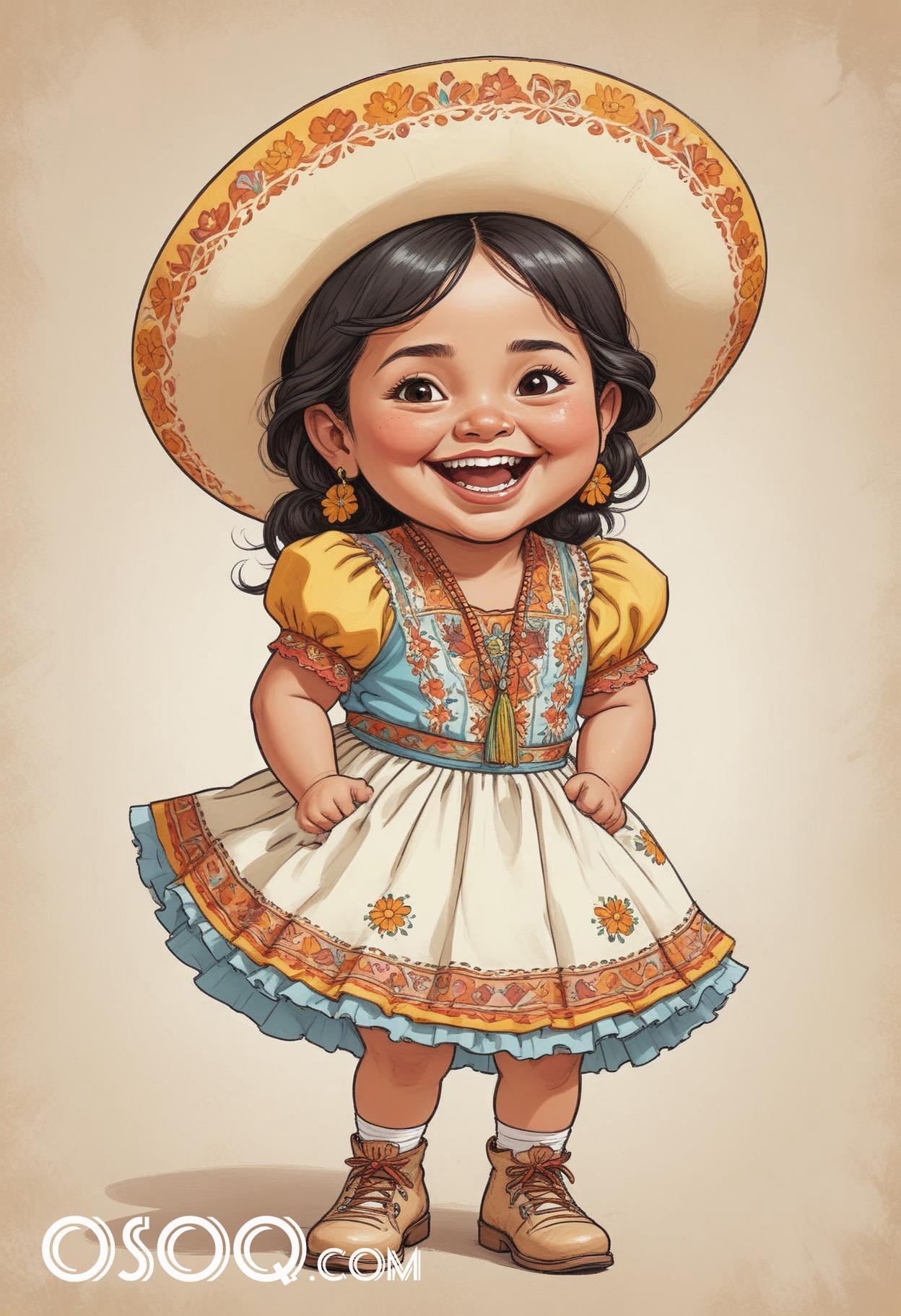 Mexico hat cartoon caricature drawing 18