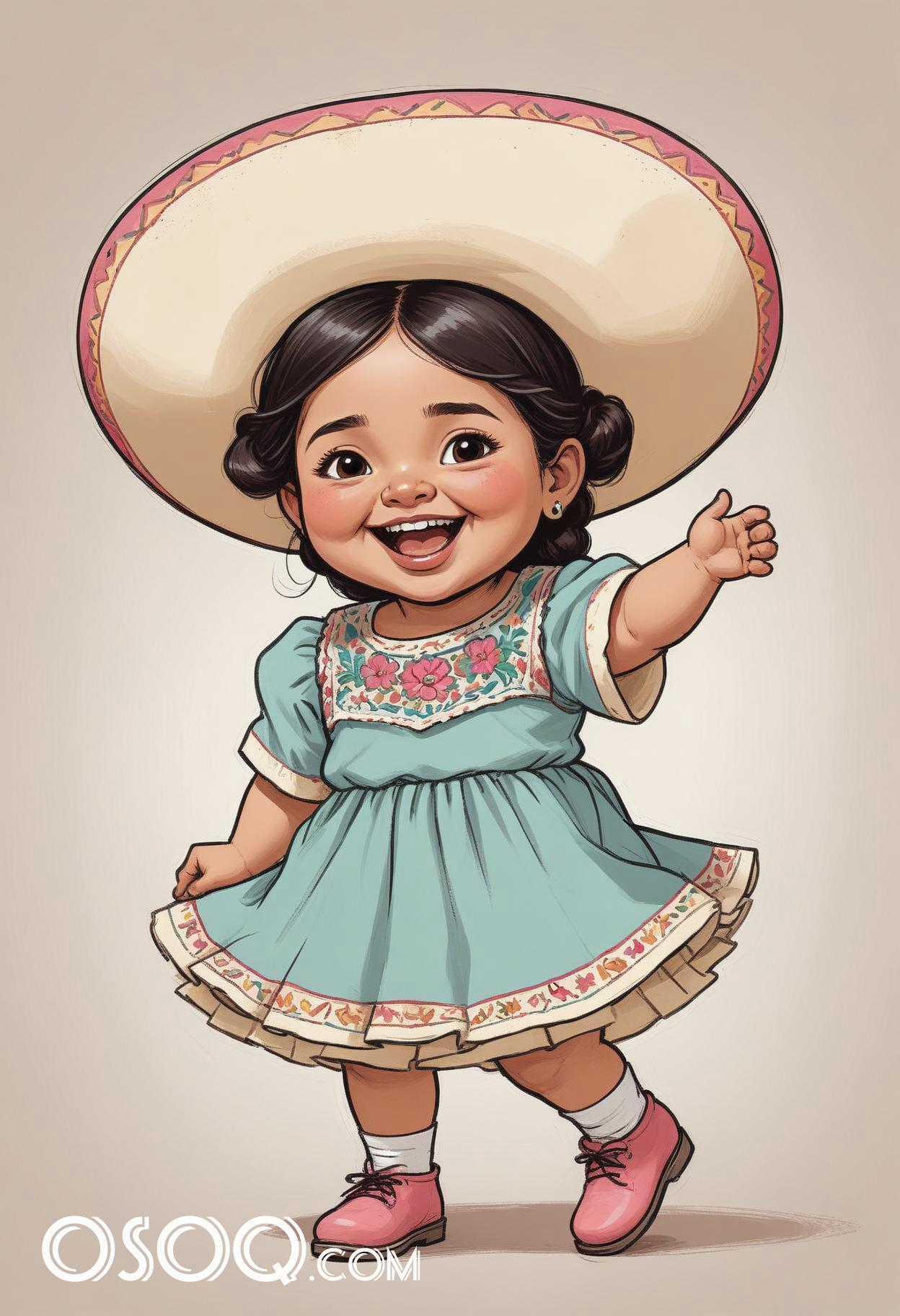 Mexico hat cartoon caricature drawing 19