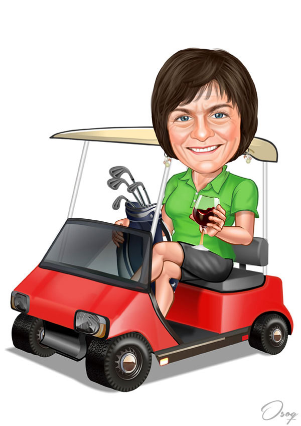 golf carts woman