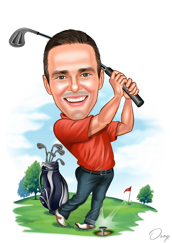 Golf Caricature