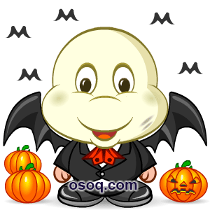Hallowmas Party Pumpkin Bat Cartoon